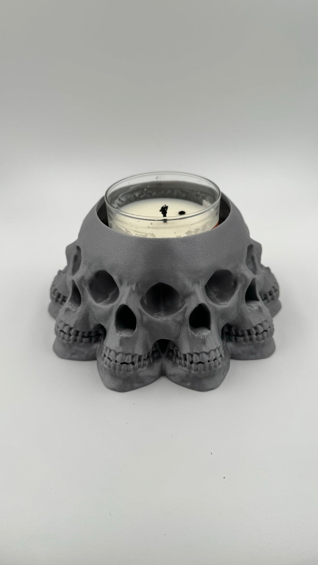 Gothic Skull Bowl/Planter - Multi-Skull Design for Darkly Stylish Decor - Unique Halloween Centerpiece