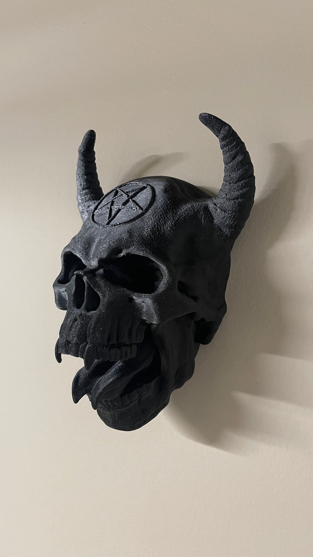 Diablo Demon Skull Wall Hang Prop - Gothic Home Decor Wall Display Piece