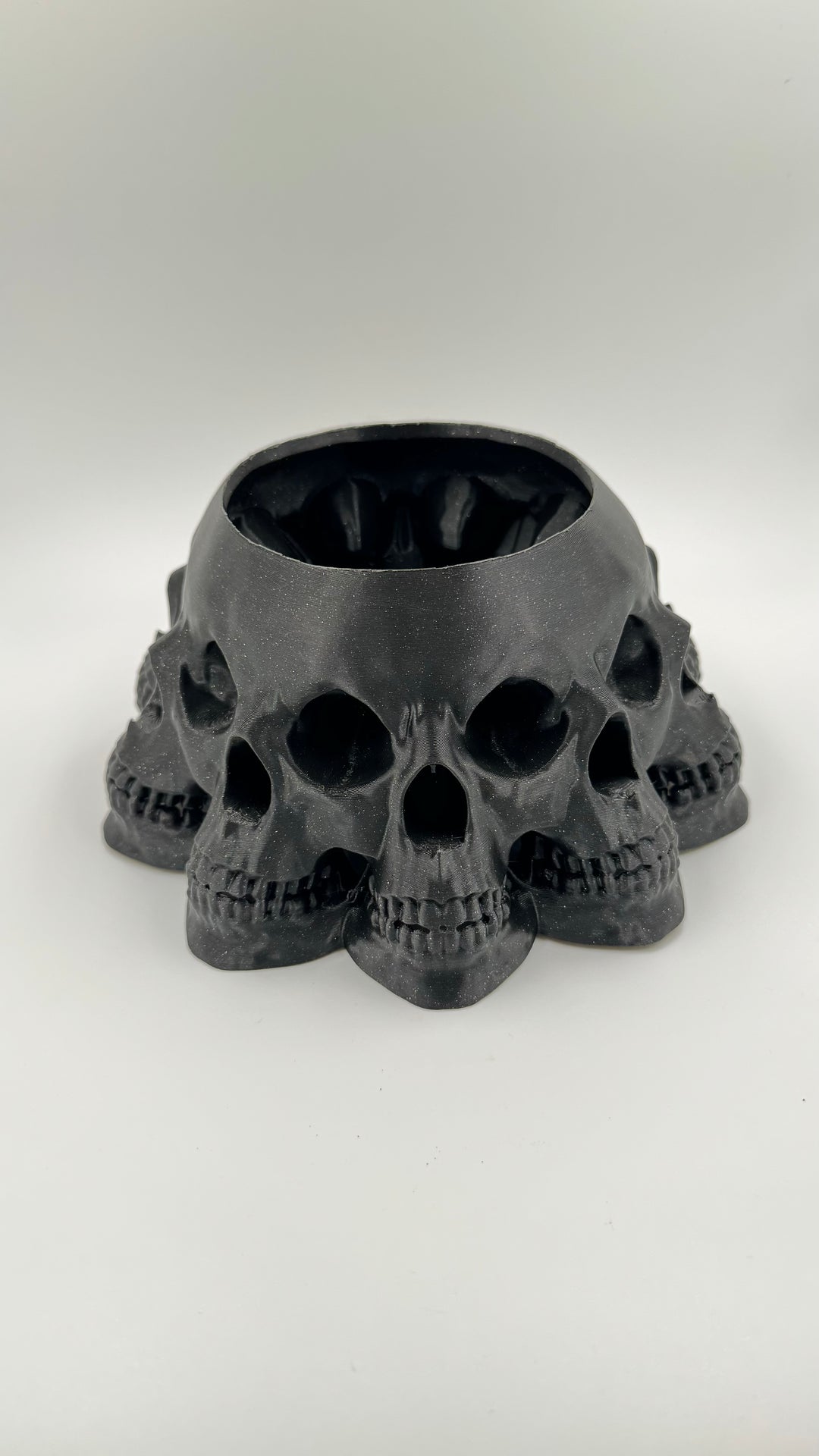 Gothic Skull Bowl/Planter - Multi-Skull Design for Darkly Stylish Decor - Unique Halloween Centerpiece