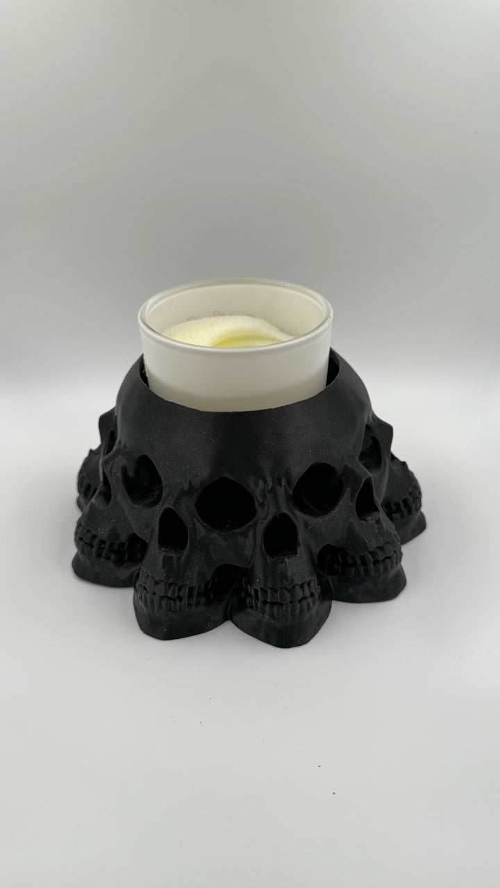 Gothic Skull Bowl/Planter - Multi-Skull Design for Darkly Stylish Decor - Unique Halloween Centerpiece