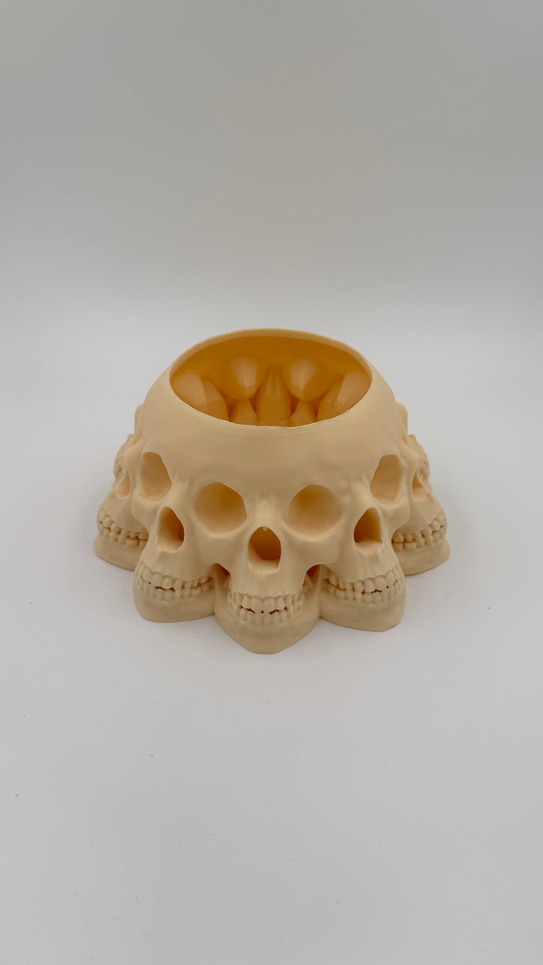 Gothic Skull Bowl/Planter - Multi-Skull Design for Darkly Stylish Decor - Unique Halloween Centerpiece