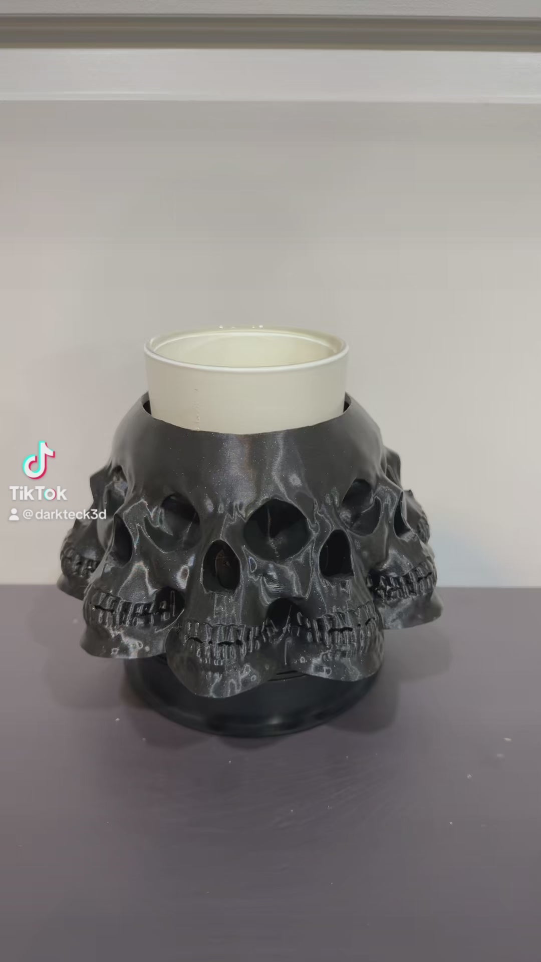 Gothic Skull Bowl/Planter - Multi-Skull Design for Darkly Stylish Decor - Unique Halloween Centerpiece