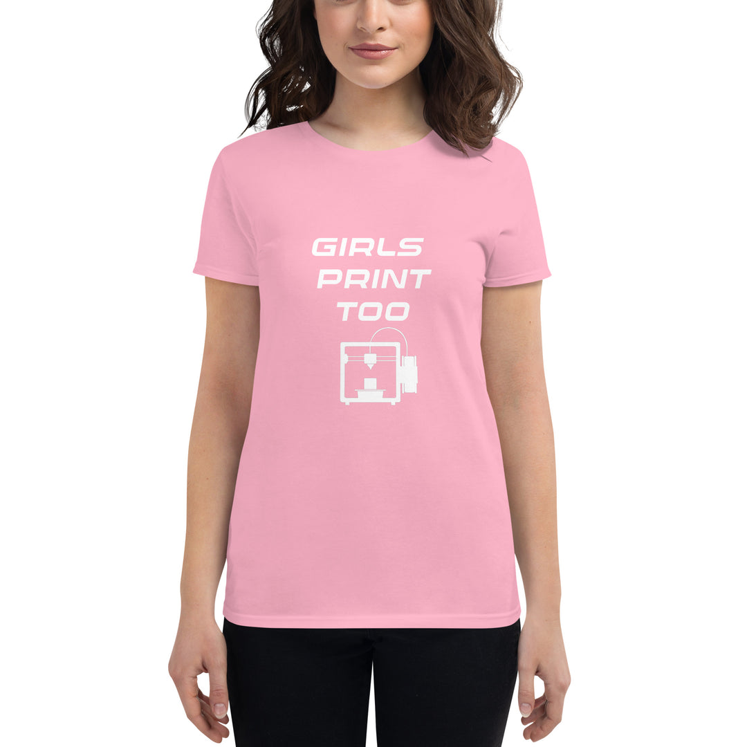 Girls Print Too T-Shirt